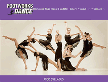 Tablet Screenshot of footworksdance.com.au